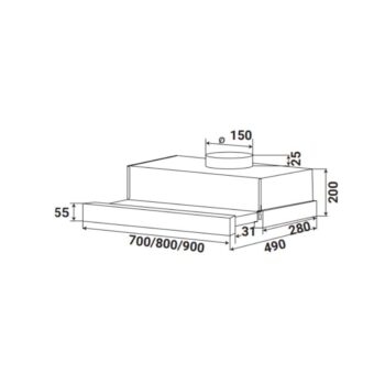Máy hút mùi âm tủ hiện đại KAFF KF-TL700ST (2)