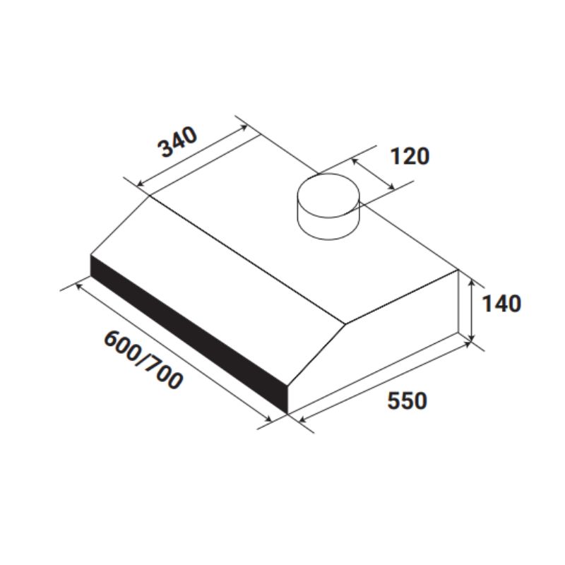 Máy hút mùi cổ điển chính hãng KAFF KF-638I 2 Máy hút mùi cổ điển chính hãng KAFF KF-638I