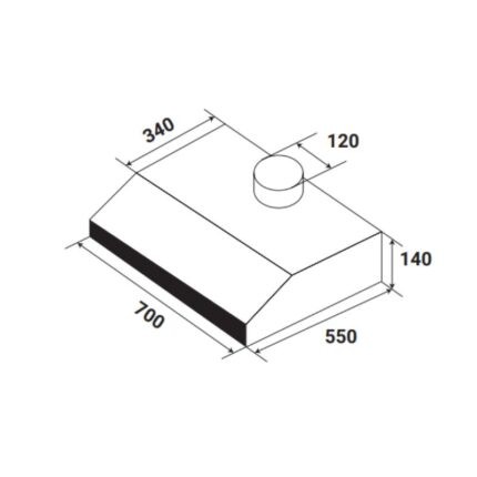 Máy hút mùi cổ điển đen sang trọng KAFF KF-701B (2)