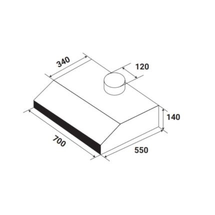 Máy hút mùi cổ điển phím bấm tiện lợi KAFF KF-701I (2)
