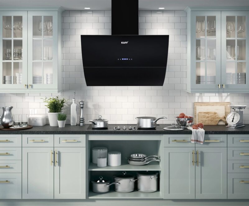Máy hút mùi kính vút cong dạng TV KAFF KF-LUX-AT70H-BK