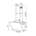 Máy hút mùi tự động kính vút cong dạng TV KAFF KF-LUX-AT70H-WH (2)