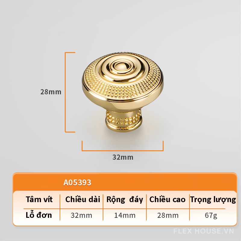 Núm tay nắm tủ bếp đẹp hợp kim kiểu Âu A05393 11