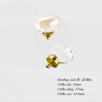 Núm tay nắm tủ đồng thau pha lê sang trọng kiểu Pháp C03517 (4)