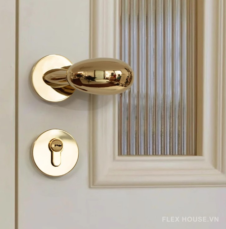 Khóa cửa tay gạt hình oval hợp kim kẽm FB6089 8