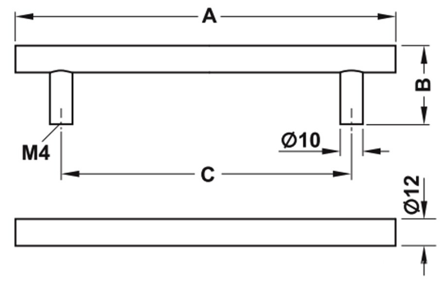 Tay nắm tủ nội thất Inox Hafele 101.20.0 5