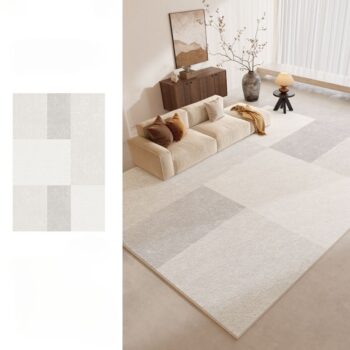 Thảm decor phòng khách hình ô vuông hiện đại TJT1124 (1)