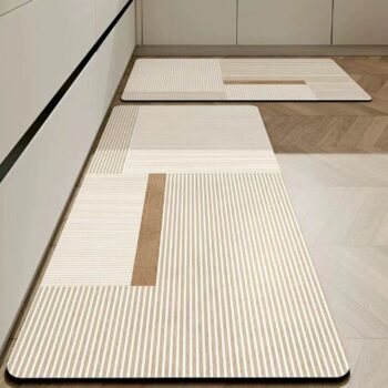 Thảm trải sàn bếp chống trượt kiểu sọc phong cách Minimalist CZ6648-01