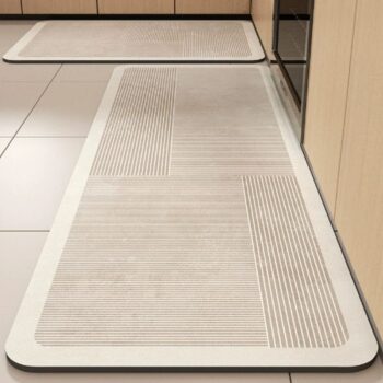 Thảm trải sàn bếp chống trượt kiểu sọc phong cách Minimalist CZ6648-02