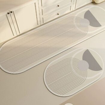 Thảm trải sàn chống trượt kiểu oval độc đáo CZ8476-02