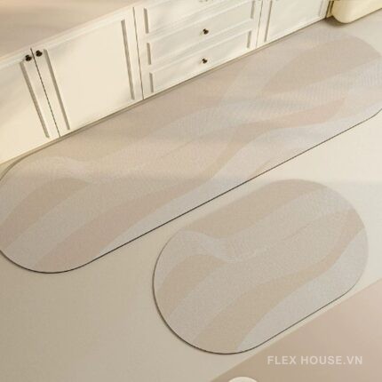 Thảm trải sàn chống trượt kiểu oval độc đáo CZ8476-04