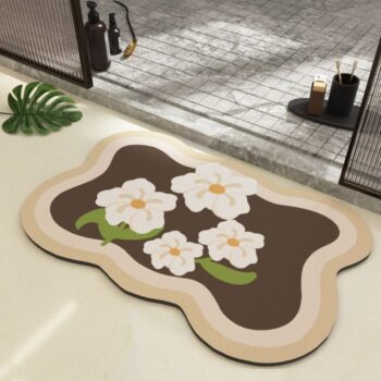 Thảm trải sàn tắm chống trượt đơn giản hiện đại TJT6753-02