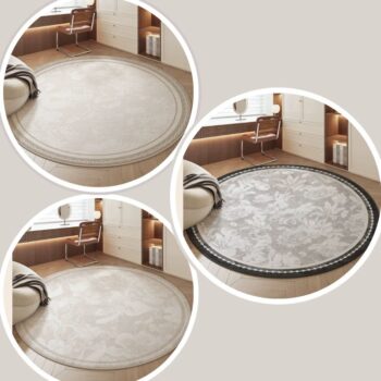 Thảm trải sàn tròn chống thấm kiểu Pháp TJT8874-01