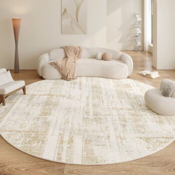 Thảm trải sàn tròn decor phòng phong cách Minimalist TJT3239-02