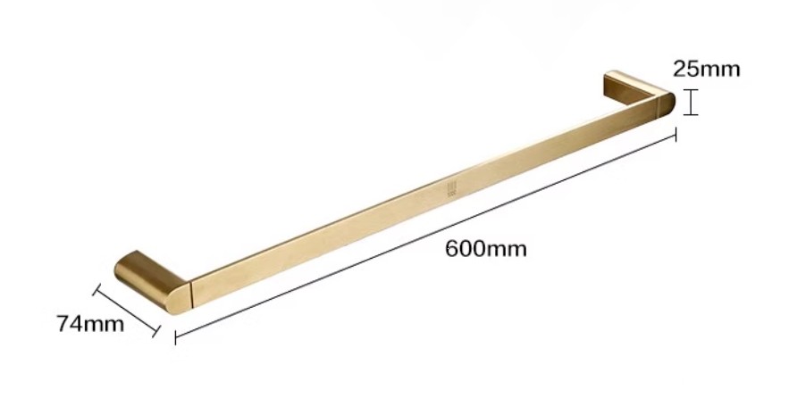 Thanh treo khăn đơn inox 304 cho phòng tắm DL1002J 7