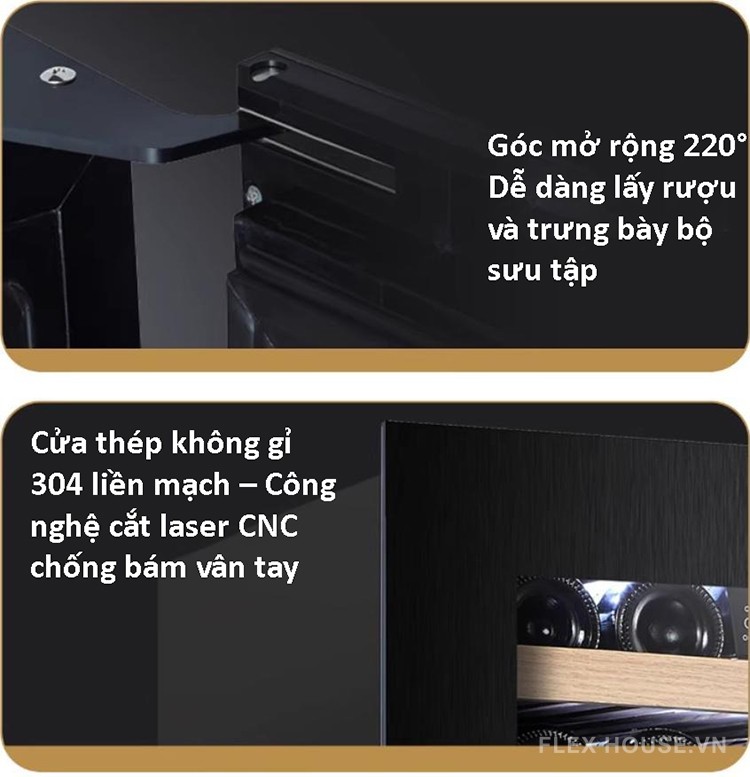 Tủ bảo quản rượu vang âm tủ 46 chai PRO130AWJ 22