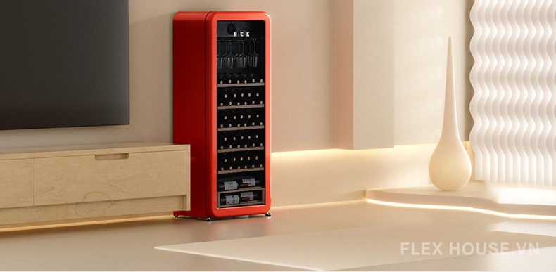 Tủ bảo quản rượu vang sang trọng dung tích 76 chai SC208R 7