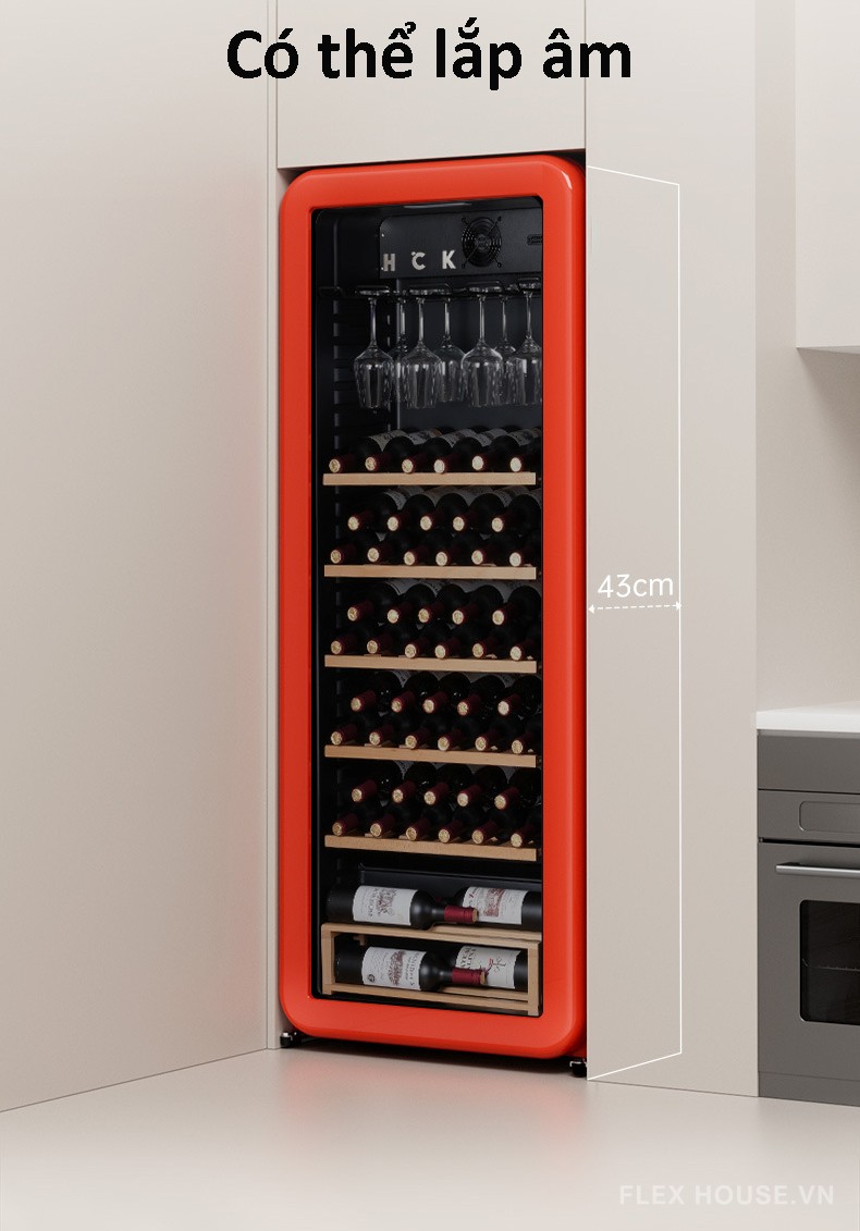 Tủ bảo quản rượu vang sang trọng dung tích 76 chai SC208R 9