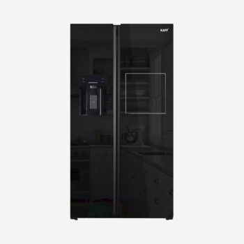 Tủ lạnh Side By Side 2 cánh mặt kính đen KAFF KF-BCD606WHIT