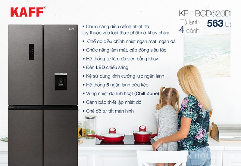 Tủ lạnh cao cấp Side By Side Multi Door KAFF KF-BCD620DI 7