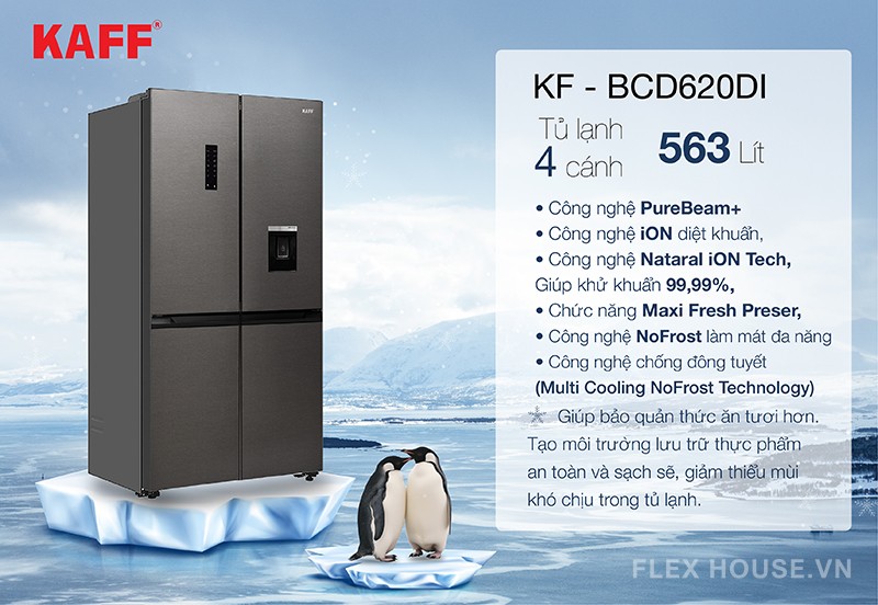 Tủ lạnh cao cấp Side By Side Multi Door KAFF KF-BCD620DI 6