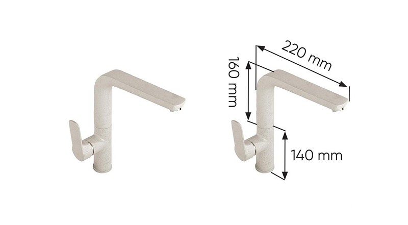 Vòi rửa đá nóng lạnh cao cấp KAFF KF-C6 4