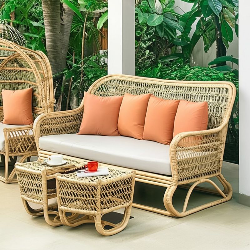 Setup Homestay Với Ghế Nhựa Giả Mây Thư Giãn Cực Chill 3 mẫu ghế nhựa giả mây thư giãn cho homestay mini