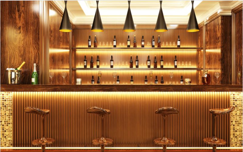 Bảng Kích Thước Ghế Quầy Bar Tiêu Chuẩn Cho Mọi Không Gian 3 Kích thước ghế quầy bar quán bar chuyên nghiệp