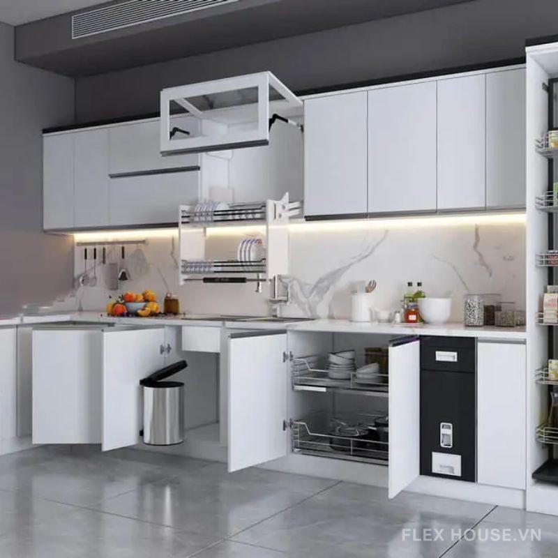 Phụ kiện nâng hạ tủ bếp giá tốt nhất