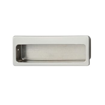 Tay nắm âm tủ bằng đồng mạ niken bóng Hafele 155.01.545