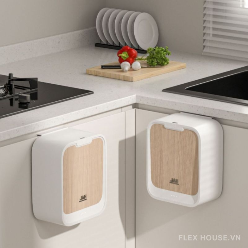 Cách lắp đặt thùng rác treo cánh tủ bếp nhanh chóng