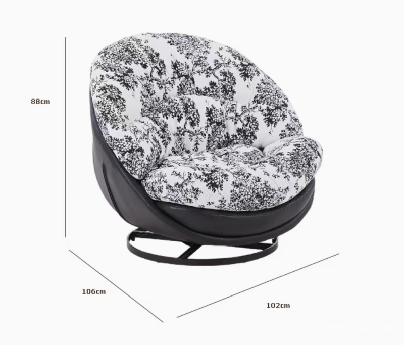 Sofa lười vải nhung phong cách Italia FAD886 3