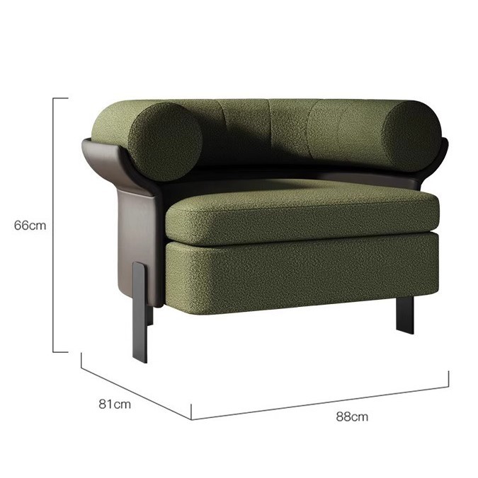 Armchair Mattia vải len cừu phong cách Wabi-Sabi SAB913 10