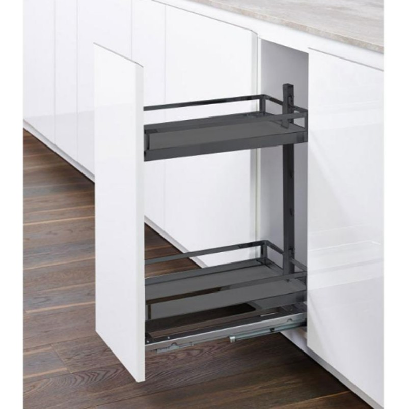Bộ rổ kéo cho tủ rộng 600mm Hafele 545.11.346 màu đen 3