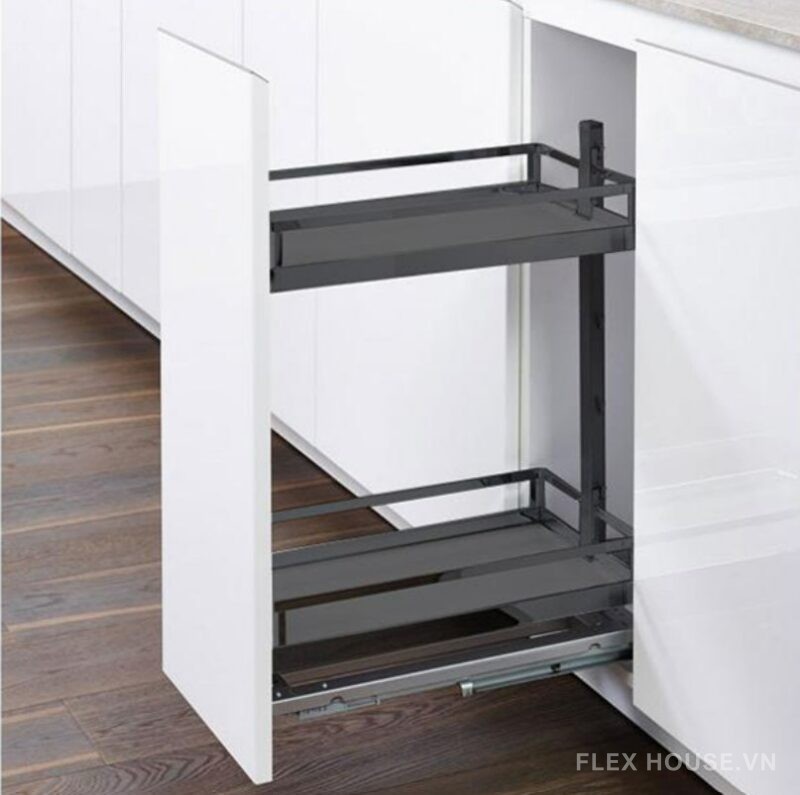 Bộ rổ kéo cho tủ rộng 600mm Hafele 545.11.346 màu đen 1