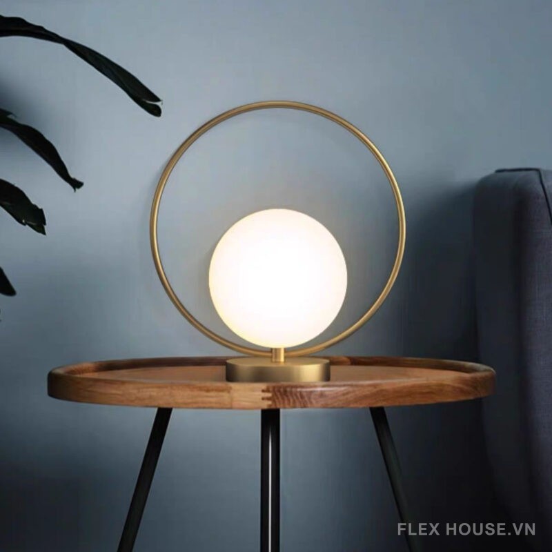 Đèn LED khung đồng kiểu trăng tròn độc đáo ZHM627 3