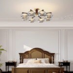 Đèn LED trần nhiều bóng thân đồng Ý cao cấp ZHM873-8