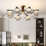 Đèn LED trần nhiều bóng thân đồng Ý cao cấp ZHM873