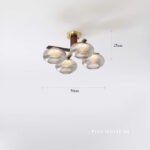 Kích thước đèn ZHM873 4 chùm