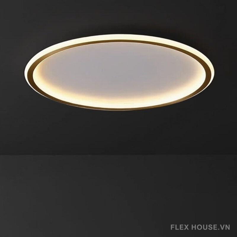 Đèn Oval viền vàng ốp trần siêu mỏng ZHM870 2