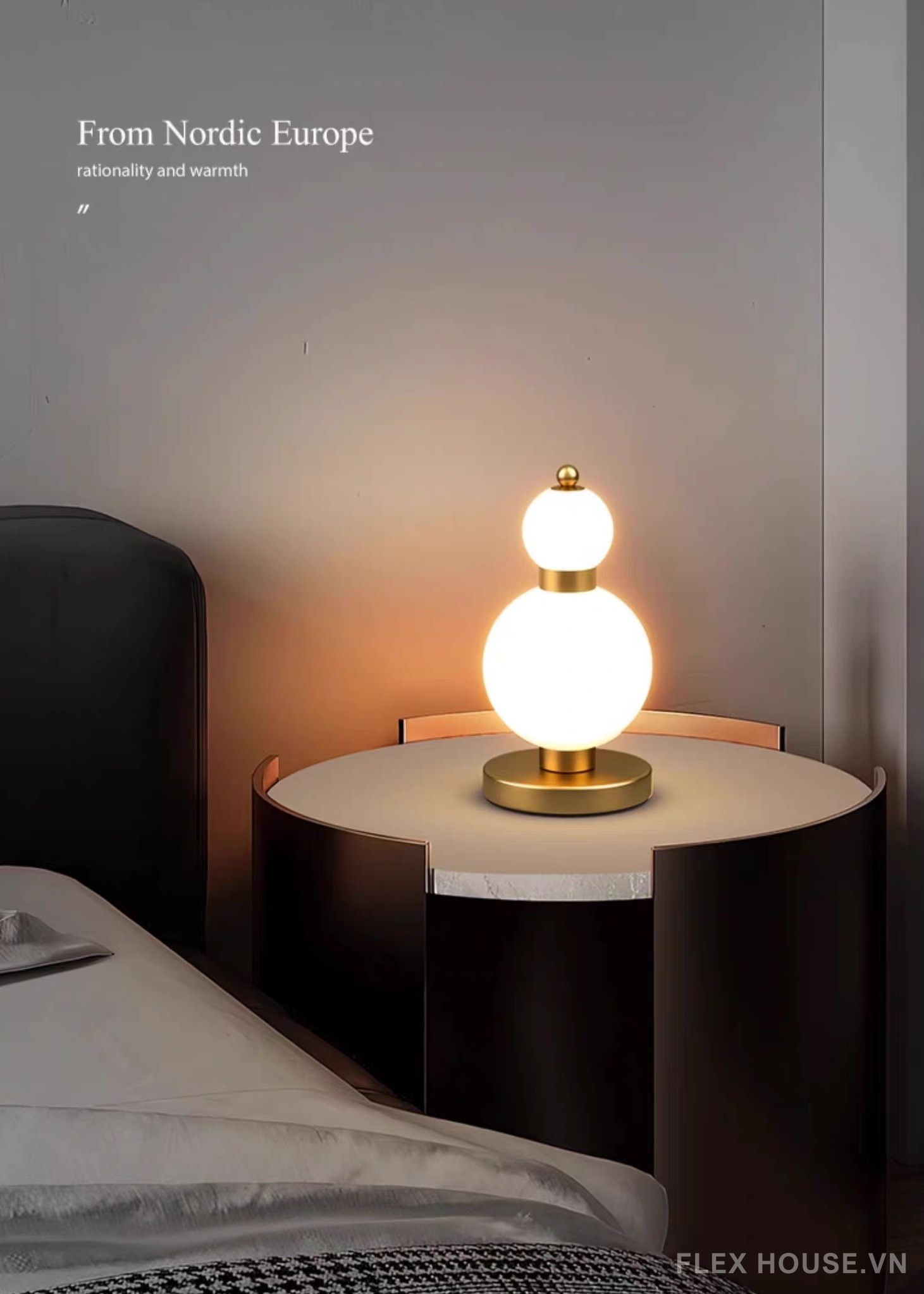 Đèn bàn bằng đồng dáng hồ lô độc đáo ZHM728 9