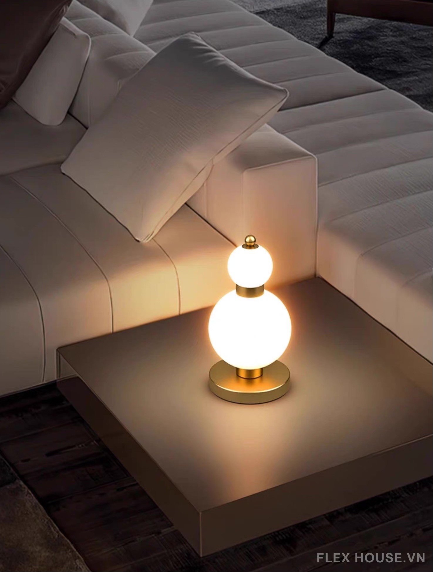 Đèn bàn bằng đồng dáng hồ lô độc đáo ZHM728 11