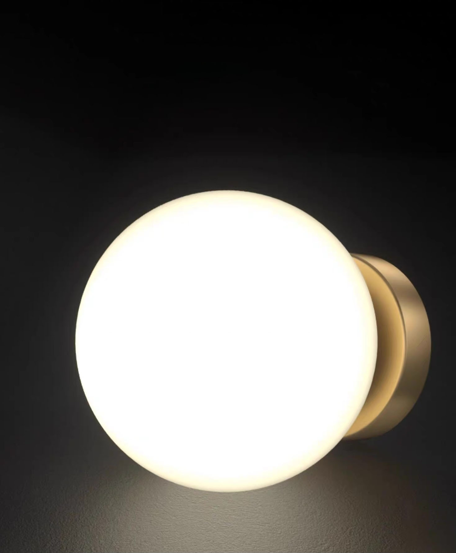 Đèn bàn bằng đồng quả cầu thuỷ tinh đơn tối giản ZHM610 14