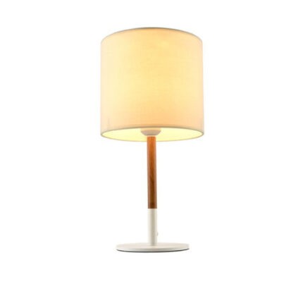 Đèn bàn phòng ngủ thân gỗ chao vải hiện đại DB3084