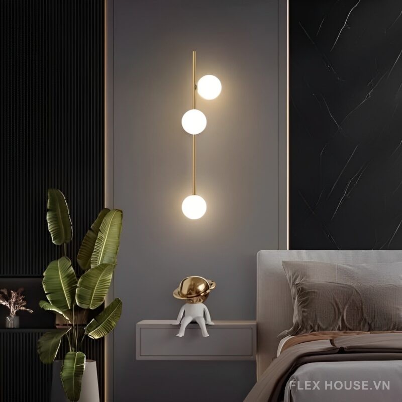 Đèn gắn tường bằng đồng dải dài hình hạt đậu kiểu Bắc Âu ZHM411 1