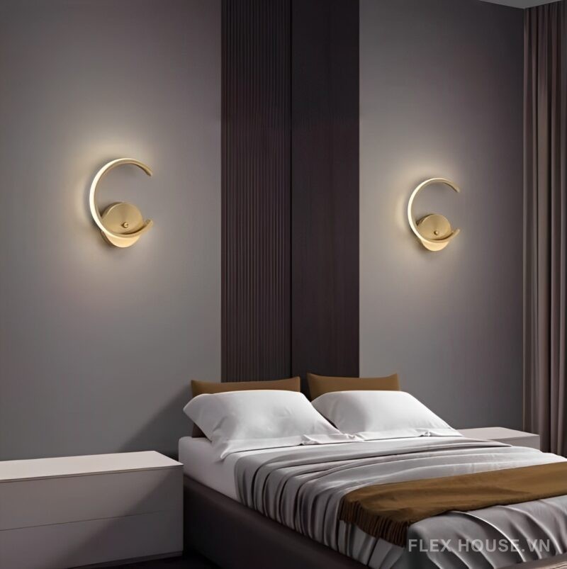 Đèn gắn tường bằng đồng hiện đại hình mặt trăng kiểu Bắc Âu ZHM140 5
