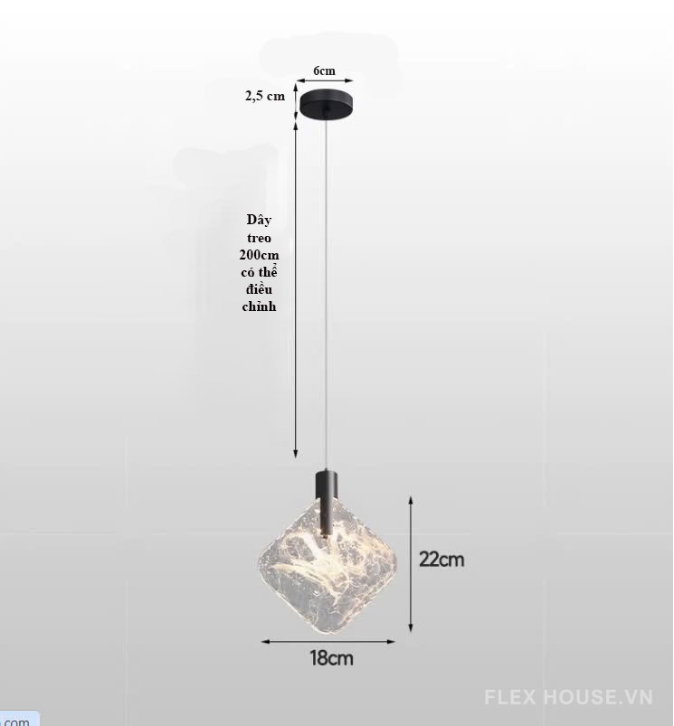 Đèn Led thả trần decor băng tuyết sang trọng kiểu Pháp JG001 8