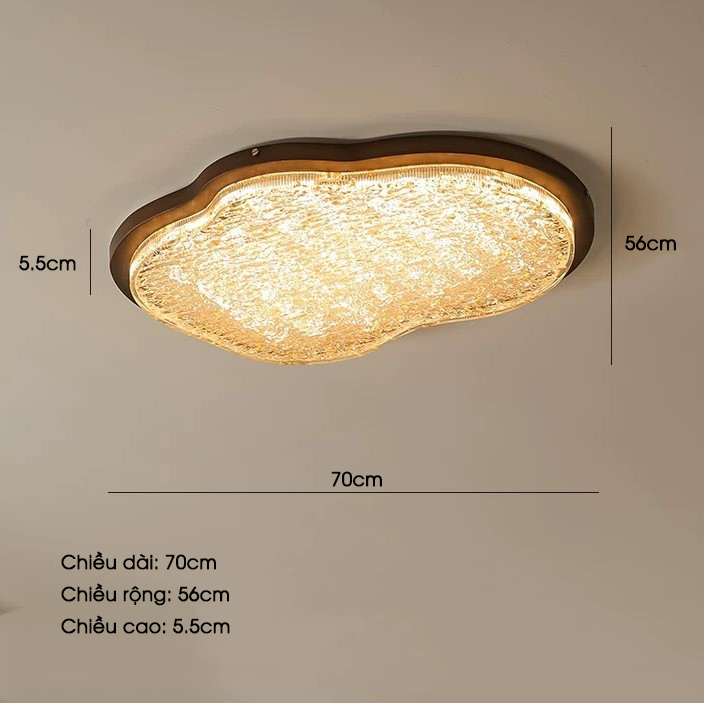 Đèn ốp trần lá vàng lấp lánh cổ điển kiểu Mỹ DG813 16