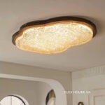 Đèn ốp trần lá vàng lấp lánh cổ điển kiểu Mỹ DG813 - bìa