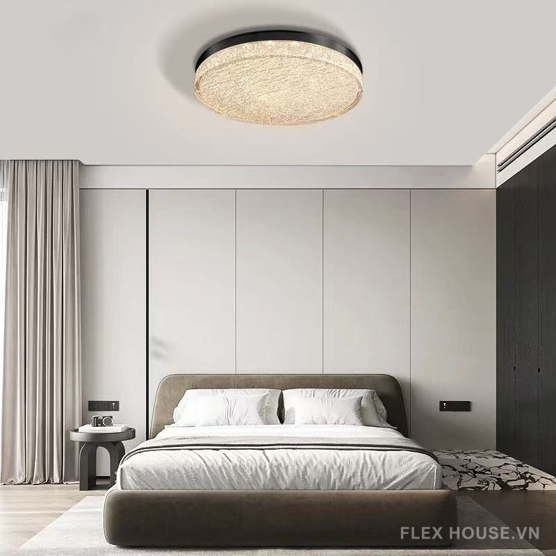 Đèn ốp trần phòng ngủ đồng và Acrylic cao cấp kiểu Ý JG1745 6